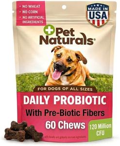 Pet Naturals Daily Probiotic for Dogs, 120M CFUs - Pre and Probiotics for Dogs Digestive Health, Gut Health, Immune Support, Diarrhea, Allergies and Itching - 60 Chews, Duck Flavor