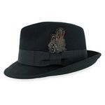 Hats in the Belfry mens Fedora, Black, Large
