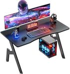 DLONGONE Gaming Desk 80 x 50cm, Computer Gaming Desk, Gaming PC Desk for Home Office, Gaming Table, Simple Assembly, Black