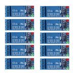 AEDIKO 10pcs 5V 1 Channel Relay Module Low Level Trigger Relay Expansion Plate Load Controlled Relay Switch Module for Household Appliance Control