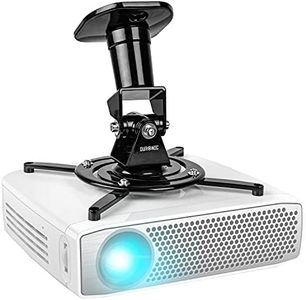 Duronic PB01XB Support pour Vidéoprojecteur Plafond | Rotatif 360° Inclinable 180° et Pivotant 180° | Charge maximale de 10 kg | Idéal pour Home Cinema présentations conférences