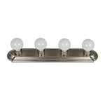 Sunlite B424/BN 24-Inch 4-Bulb Bathroom Vanity Wall Fixture, Brushed Nickel Finish