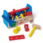 Melissa & Doug Take-Along Tool Kit Wooden Construction Toy (24 pcs) Toy Tools, Wooden Tool Set for Toddlers and Kids Ages 3+