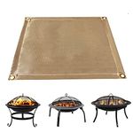 Fire Pit Mat | Fire Proof Mat |Charcoal BBQ Mat | Grill Mat | Fireproof Cloth | Flame Retardant Cloth for Protect Deck/Patio/Grass/Wood | Foldable and Easy Carry to Park/Campsite (100x95cm)