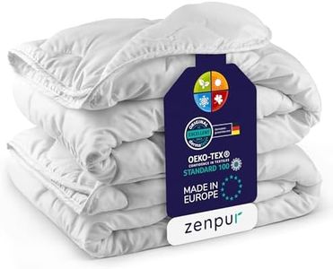 ZenPur Premium Couette 140x200 4 Saisons - 3 en 1 Couette Chaude en Hiver, légère en été, lit 90x190 - Couette 1 Personne, Duvet 1 Personne. Lavable en Machine à 45°C