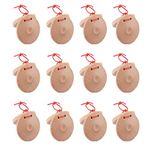 12 Pcs Musical Castanets Instrument, Clap Board Music Educational，Classroom DIY Wooden Percussion Instrument Finger Castanets (Wood color)