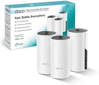 TP-Link Deco M4 WiFi Mesh, Dual Band AC1200, 2 Porte Ethernet Gigabit, Modalità Router e Access Point, Parental Control, 3 Pezzi con Copertura fino a 370 m2