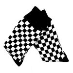 Warrior Twin Pack of Black & White Check Socks Size 6-10