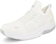 GDEFY Men's MATeeM Cross-Trainer 12 M US - Hybrid VersoShock Performance Proven Pain Relief Shoes with Support White