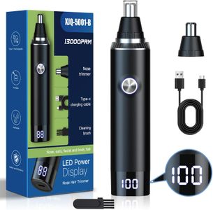 USB Nose and Ear Hair Trimmer – Waterproof, Rechargeable Groomer