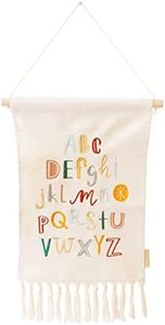 Papierdrachen Decoración de pared para niños y niñas - Decoración de tela para habitación infantil - Tapiz bohemio - Tapiz de pared con alfabeto - Juego 1