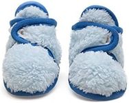 baby deedee Baby Booties Crib Shoe, Blue, 3 Months Unisex Infant