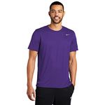 NIKE Mens Athletic Active Dri-Fit Tee Shirt Large Purple