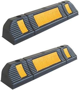 SNS SAFETY LTD Parking Stopper for Garage Floor, Blocks Car Wheels as Parking Aid and Stops The Tires, Acting as Rubber Parking Curbs That Protect Vehicle Bumpers and Garage Walls, 23.6"x4.7"x3.9" 23.6"x4.7"x3.9" Black, Yellow