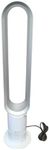 Dyson AM07 Cool Fan with Remote Control, 100 cm, 9 Hour Timer, Tower Fan, Quiet, White/Silver, Energy-Saving, Floor Fan, Bedroom, Volume 48 db, 10 Levels