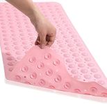 VHKD PVC Bathroom mat Anti Slip Rectangle (Pink 70x35)