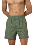 XYXX Men Combed Cotton Inner Boxers, Relaxed Fit, Printed, Pack of 1, XYBOX107M, Wings Green, M
