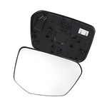 ACROPIX Mirror Glass Right Passenger Side Heated Rearview Mirror Fit for Honda Civic with Backing Plate - Pack of 1 White Glass