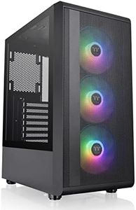 Thermaltake S200 TG ARGB ATX Tempered Glass Mid Tower Gaming Computer Chassis with 120mm ARGB Lite Front Fan Pre-Installed CA-1X2-00M1WN-00