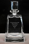 Personalised Decanter 24% Lead Crystal Medium Bohemia Glass Decanter, Engraved - Enter Your Own Custom Text