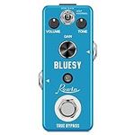 Rowin Guitar Bluesy Pedal Vintage Blues Style Distortion Effect Pedal Wide Range Frequency Response With Mini Size True Bypass