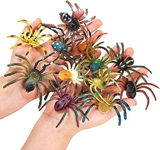 Flormoon Spider Toys 12 pcs Realistic Spider Figures Colorful Tarantula Figurines for Halloween Decor, Early Educational Toy, Birthday Party, Cake Topper for Kids