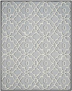 SAFAVIEH Four Seasons Collection 8' x 10' Grey/Ivory FRS237B Hand-Hooked Geometric Area Rug