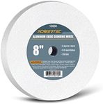 POWERTEC 15505 White Aluminum Oxide Grinding Wheel, 8-Inch by 1-Inch, 5/8-Inch Arbor, 120 Grit