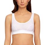 Sloggi Women's Double Comfort Top Everyday Bra, White, 36 UK