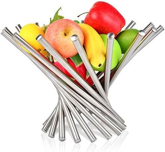 Cuenco de Frutas para Encimera de Cocina, Cesta de Frutas Grande de Acero Inoxidable con Rotación de Frutas, Soporte Creativo para Decoración del Hogar, Pan, Verduras