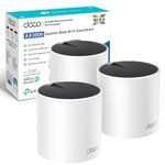 TP-Link Deco X55 AX3000 Whole Home AI-Driven Mesh Wi-Fi 6 System, Three Gigabit Ports, Coverage up to 6,500 ft2, Connect up to 150 devices, HomeShield Security, Pack of 3, Amazon Exclusive