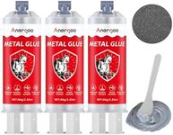 Metal Glue 2.82oz Super Glue Metal to Metals Adhesive for Liquid Weld, Cold Weld, Exhaust Repair kit, Weld Stainless Steel, Iron, Aluminum, Fiberglass, Plastic (epoxy Glue 3PCS)