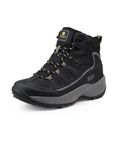 Bacca Bucci Men’s Mid-Top Trekking Boots with Rugged Grip Sole Tactical Black UK 9