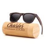 Personalized Polarized Full Frame Bamboo Floating Sunglasses Wooden Sunglasses, Custom Engraved Unisex Sunglasses, Mens Gift, Groomsmen Sunglasses