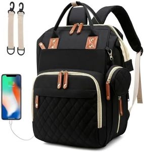 Hushco Lightweight Baby Changing Bag Unisex Backpack Nappy Bags Diaper Travel Bag for Mom and Dad | Pacifier Holder | Stroller/Pram Straps | USB Port (Black