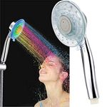 LED Shower Head Color Changing 2 Water Mode 7 Color Glow Light Automatically Changing Handheld Showerhead