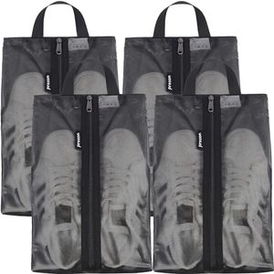 Prezon Travel Shoe Bags, Water Resistant TPU Mesh, Sturdy YKK Zipper, Shoes Storage Bag, Shoes Packing Organizer, Unisex Shoe Pouch for Travel or Home Storage