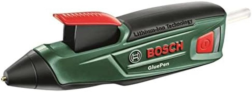 Bosch Home and Garden GluePen Battery Hot Glue Gun (Micro USB Charger, 4x Ultrapower Glue Sticks, 3.6 Volts, in Box), Green, 11 x 6.5 x 29.5 cm