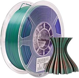 eSUN Silk Mystic PLA Filament 1.75mm, Silky Tricolor 3D Printer Filament PLA, Dimensional Accuracy +/- 0.05mm, 1KG Spool (2.2 LBS) 3D Printing Filament for 3D Printers，Silk Copper Purple Green