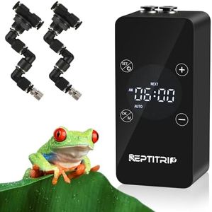 REPTITRIP Reptile Mister – Humidifier for Tanks, Amphibians, and Rainforest Plants with Timer and Manual Spray Functions