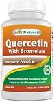 Best Naturals Quercetin with Bromelain Veggie Capsule - 800mg of Quercetin & 165 mg of Bromelain (2400 GDU/g), 120 Count