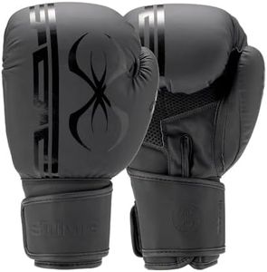 Sting Armaplus Boxing Gloves, Black, 10oz | T3 Outer Material and Floating Liner System | Hi Flow Core Padding | Square Shoulder Mould Design | Wrist Support Strap