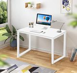 Tablewala Office Table, Workstation Table, Desk, 4 by 2, White Legs and Enginee Wood Top (Matt White)