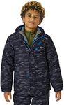 Eddie Bauer Kids' Ski Jacket - Waterproof 3 in 1 Insulated Coat with Removable Shell Jacket for Boys and Girls (3-16), Size 10-12, Black Galaxy