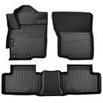 Findway F100 3D Car Floor Mat/Liner (TPE Rubber) Compatible with Mitsubishi RVR 2011-2024, All Weather, Laser Scanned, Great Coverage. for 1st & 2nd Row - Black