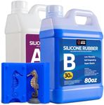 LET'S RESIN Silicone Mold Making Kit 30A,160oz/10Lbs Durable Mold Making Silicone Rubber, Fast Cure Platinum Cured Silicone, Self-Degassing Molding Silicone, Ideal for DIY Resin Molds & Silicone Molds