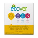 Ecover Automatic Dishwasher Tabs, Naturally-Derived and Biodegradable Dishwasher Detergent, Citrus Scent, (25) Dishwasher Cleaner Tablets, 1 Pack