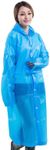 Boolavard Adults/Kids Unisex Reusable Waterproof Rain Coat with Hood Portable Rain Jacket Poncho for Outdoor Women Men Girl Boy (Light Blue, Adults 150 * 65 cm)