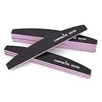 Nail File Canvalite 10 PCS Black Professional Double Sided Nail Files Emery Board for Nails 100/180 Grit Coarse Manicure Pedicure Tool