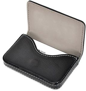 Soporte para Tarjetas de Visita, Professional Tarjetero para Tarjetas de Visita de Cuero PU con cierre magnético, Tarjetero de Nombre de Empresa, para Hombres y Mujeres (Negro)